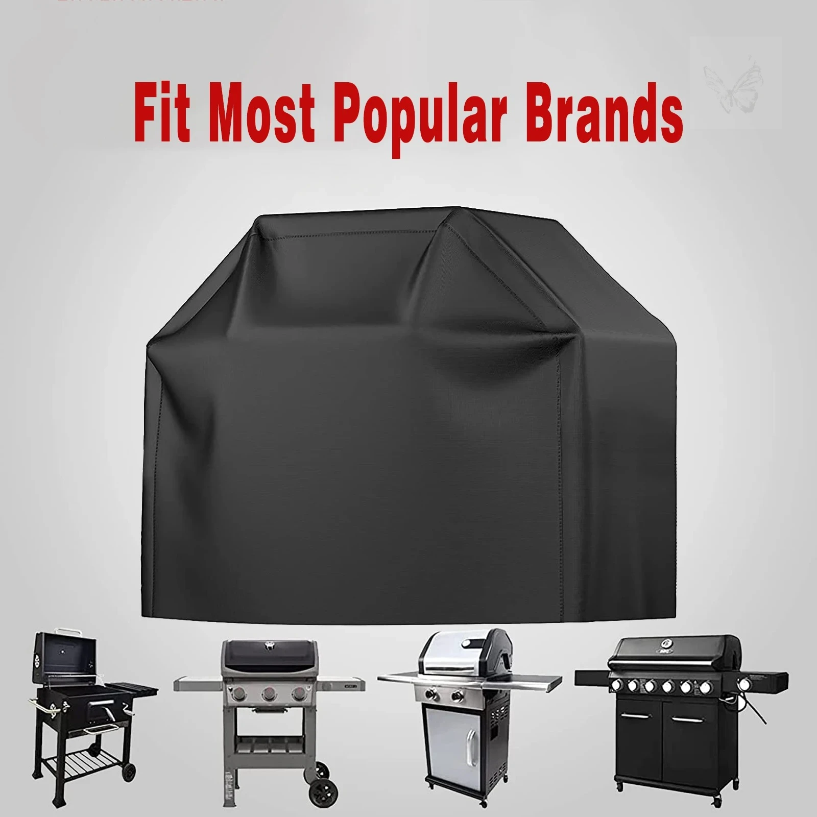 Multiple Size Grill Cover, Heavy Duty Waterproof Barbecue Gas Grill Cover, Black, Heat Resistant, Stain Resistant, Waterproof