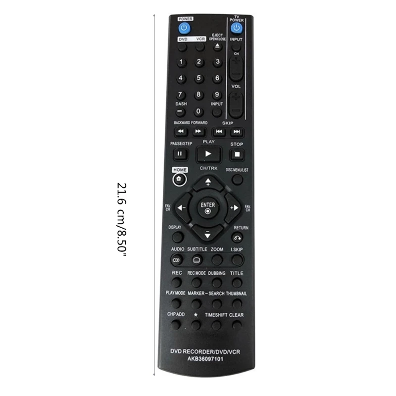 NEW Remote Control for LG DVD AKB36097101 Durable Replacement Remote Recorder DVD VCR Suitable for RC897T RC397HM