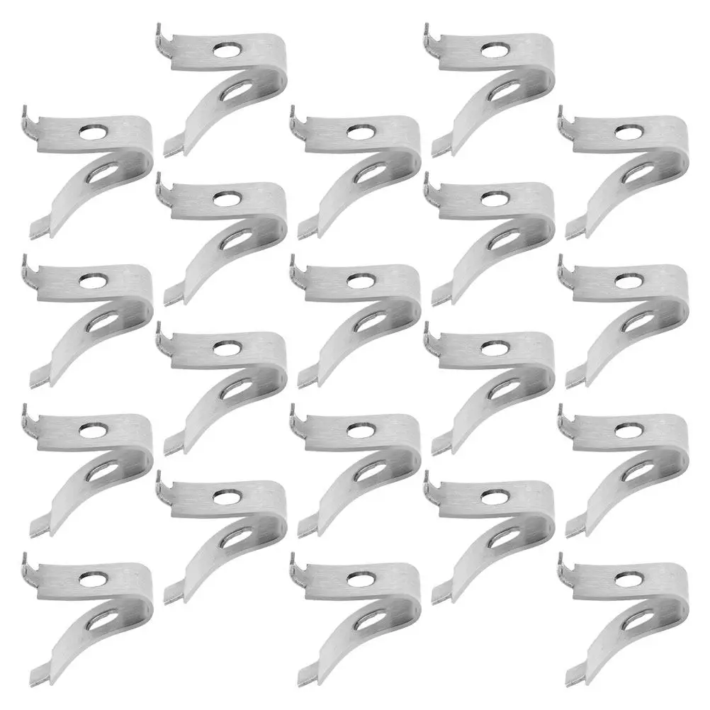 20Pcs Glass Metal Shelf Clips Stainless Steel Shelf Support For Medicine Cabinets Carpenters Wall Mount Pegs