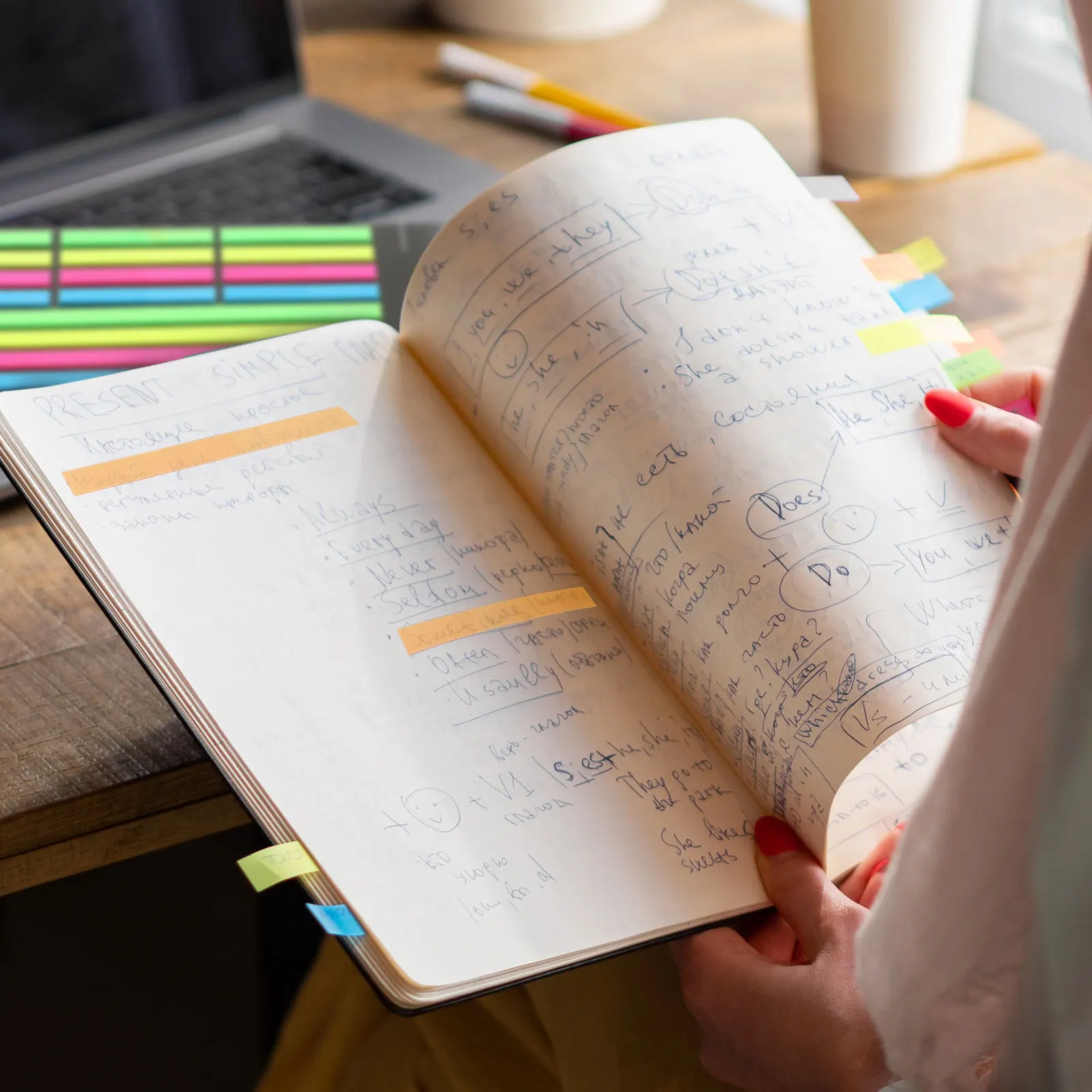 1 صندوق من شرائط القراءة الملونة علامات الصفحة الفلورسنت علامات تبويب الكمبيوتر المحمول خفيفة الوزن المحمولة لاصقة علامات التبويب اللاصقة للقراءة