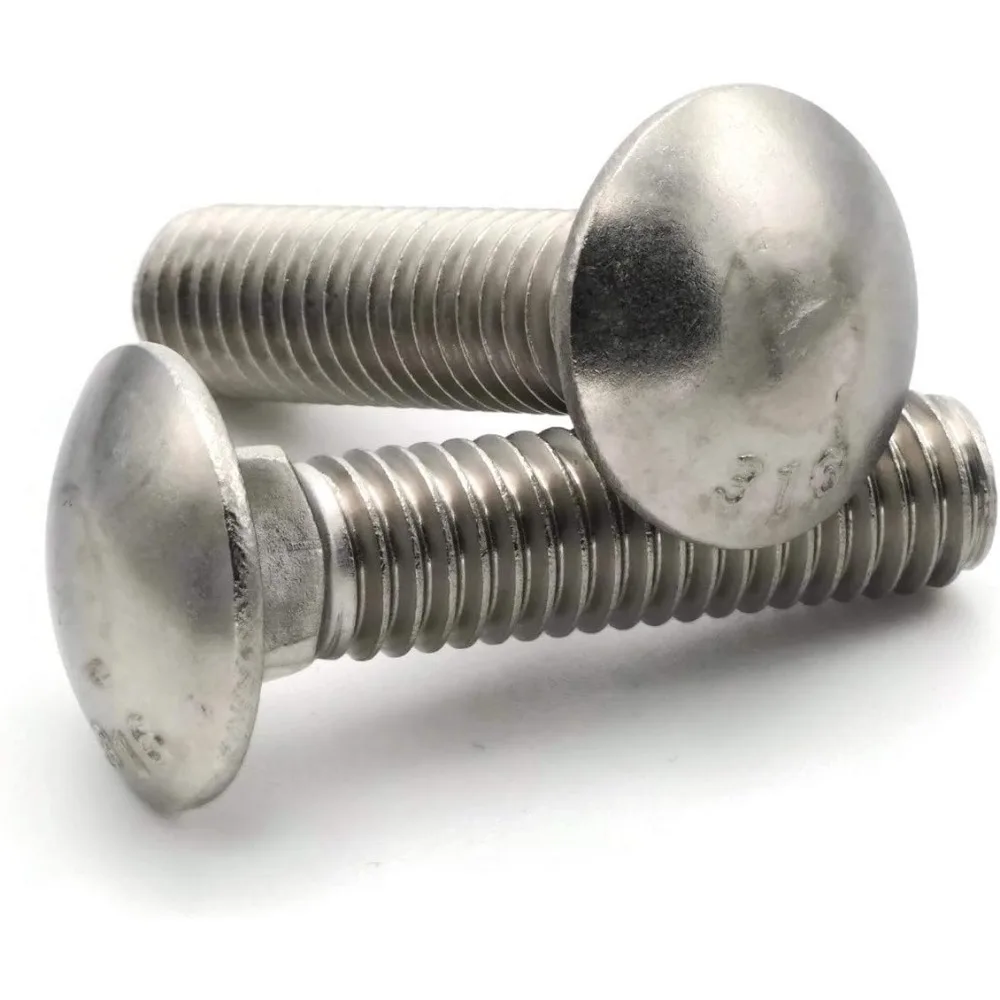 مسامير النقل المصنوعة من الفولاذ المقاوم للصدأ 316 درجة 3/8-16 حجم الخيط 3/4 الطول، عبوة كبيرة مكونة من 100 وحدة #2