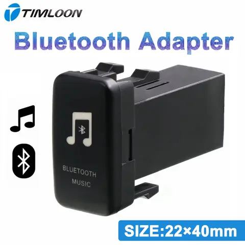 Car Bluetooth Adapter Radio Aux Adapter Use for TOYOTA Hilux VIGO,Coaster,Corolla ex,Yaris,Reiz,22×40Mm 8 best sales toyota corolla bluetooth adapter - №1