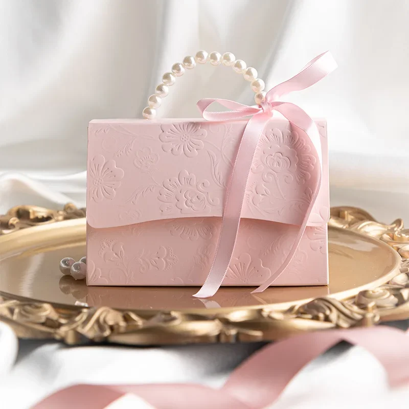5 Stück Geschenktüten Hochzeitsdekoration Dankeschön-Geschenktütenbox für Gäste Hochzeit Babyparty Geburtstagsfeier Zubehör – Detail 2