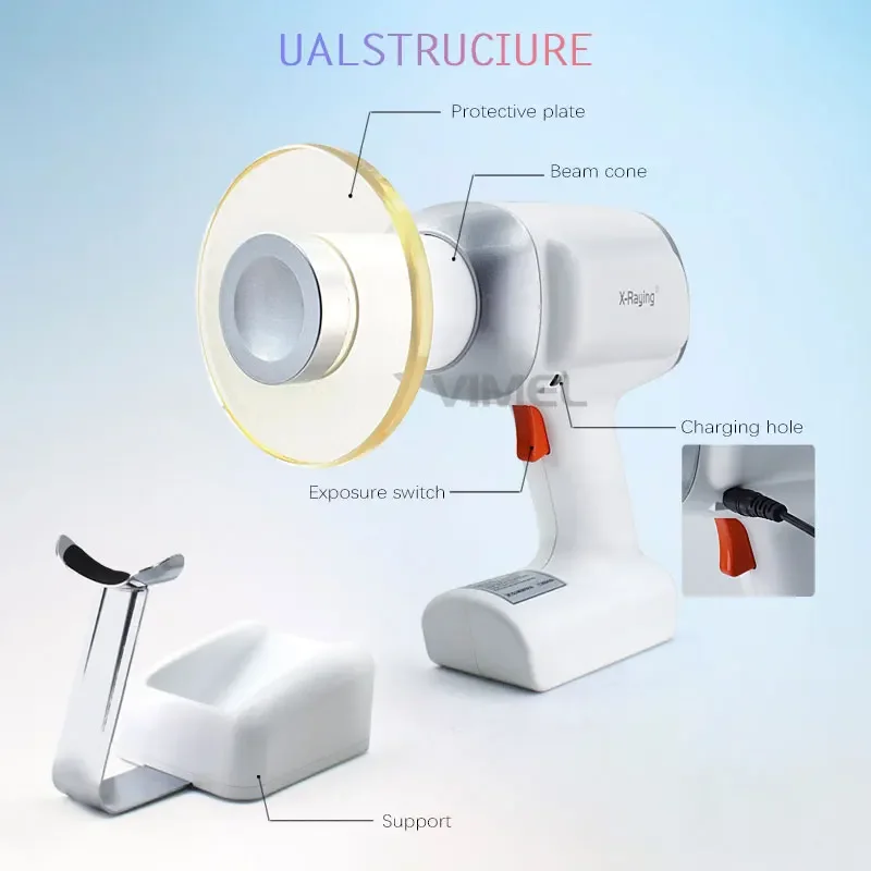 Hot Sale Dental Portable X-Ray Machine with Shield Gun Type Digital X-Ray Camera Work with Sensor/X ray film