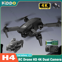 H4 WIFI FPV RC Drone HD 4K Dual Camera Wide Angle RC Foldable Quadcopter Dron Helicopter One Key Return Toys for Kids Gift