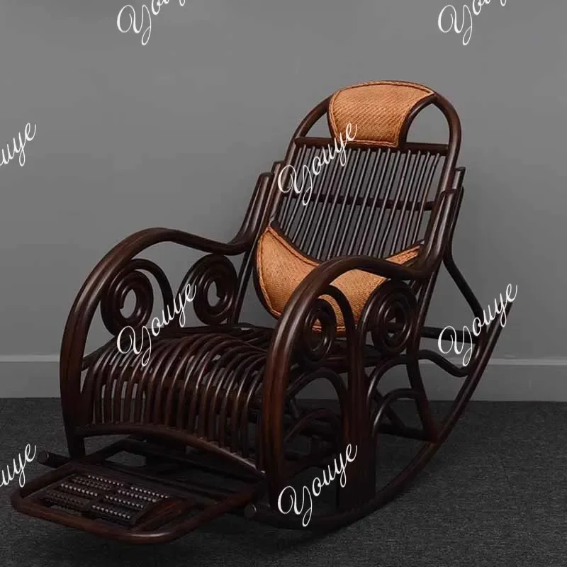 MX Waterproof Nordic Living Room Chairs Armrest Wood Mobile Floor Rocking Chairs Recliner Lazy Comfy Sedie Da Soggiorno Furnitur