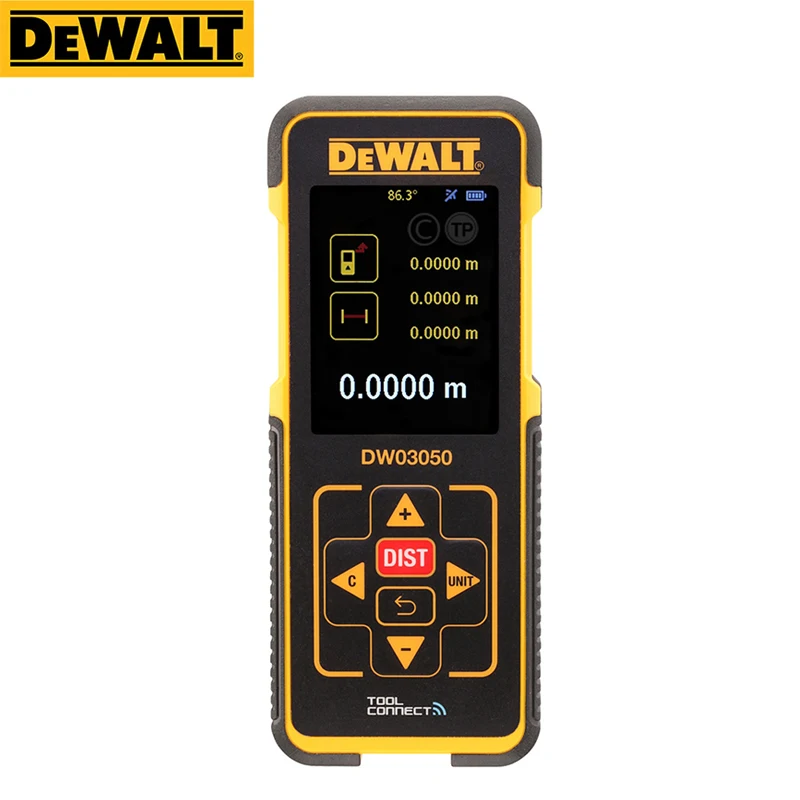 DEWALT DW03050 Laser Distance Measurer Tool Connect Afstandsmeter 50m 165‘ Bluetooth Rangefinder Meter