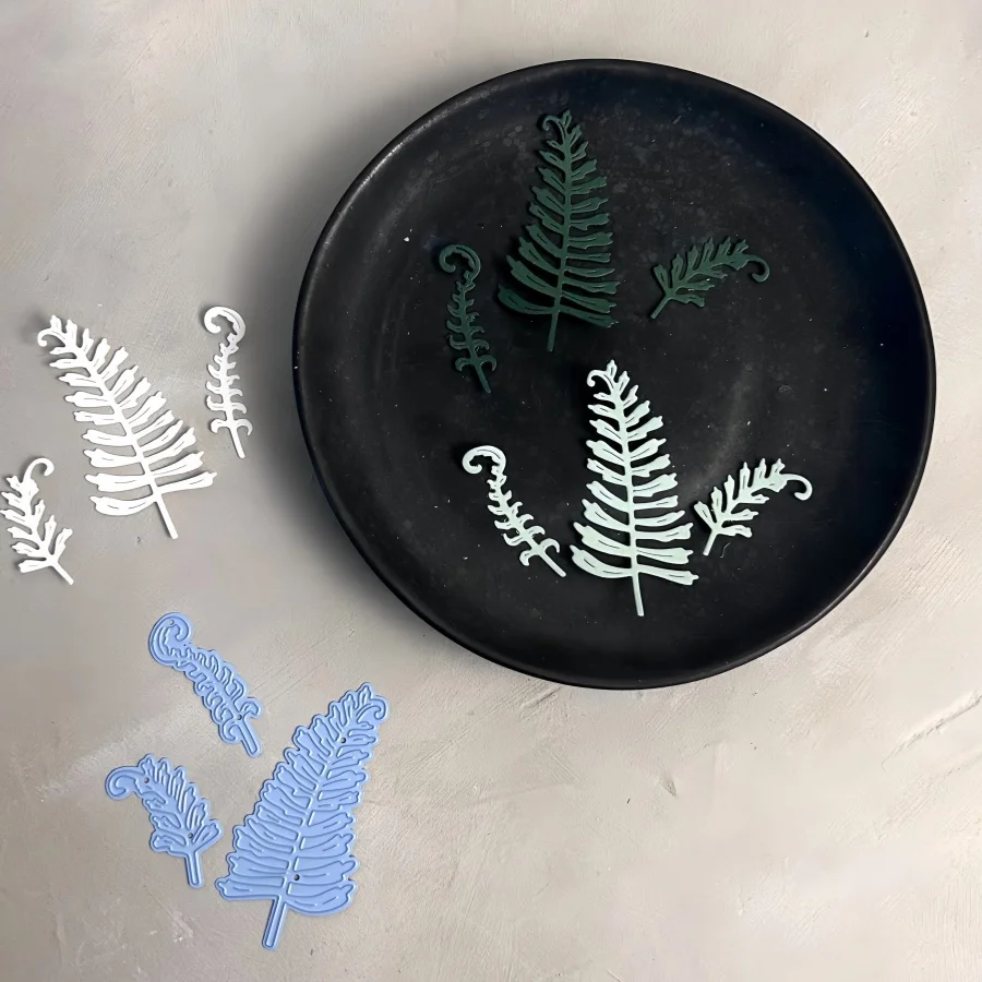 2026 Nova Chegada: Conjunto de Matrizes de Corte de Metal Folhas de Samambaia, Recortes de Folhagem Natural para Scrapbook DIY, Criação de Cartões, Casamento, Tema Floresta