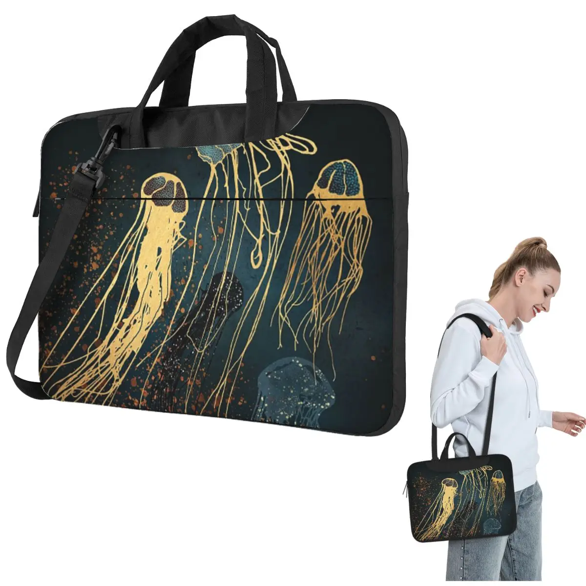 

Металлическая медуза через плечо, сумка для ноутбука, сумка для компьютера, устойчивая защитная сумка для ноутбука для Lenovo