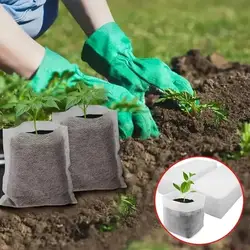 100/200pcs Biodegradable Seed Nursery Bags Non-Woven Plants GrowBags Fabric Seedling Pots Plants Pouch Home Garden Supply