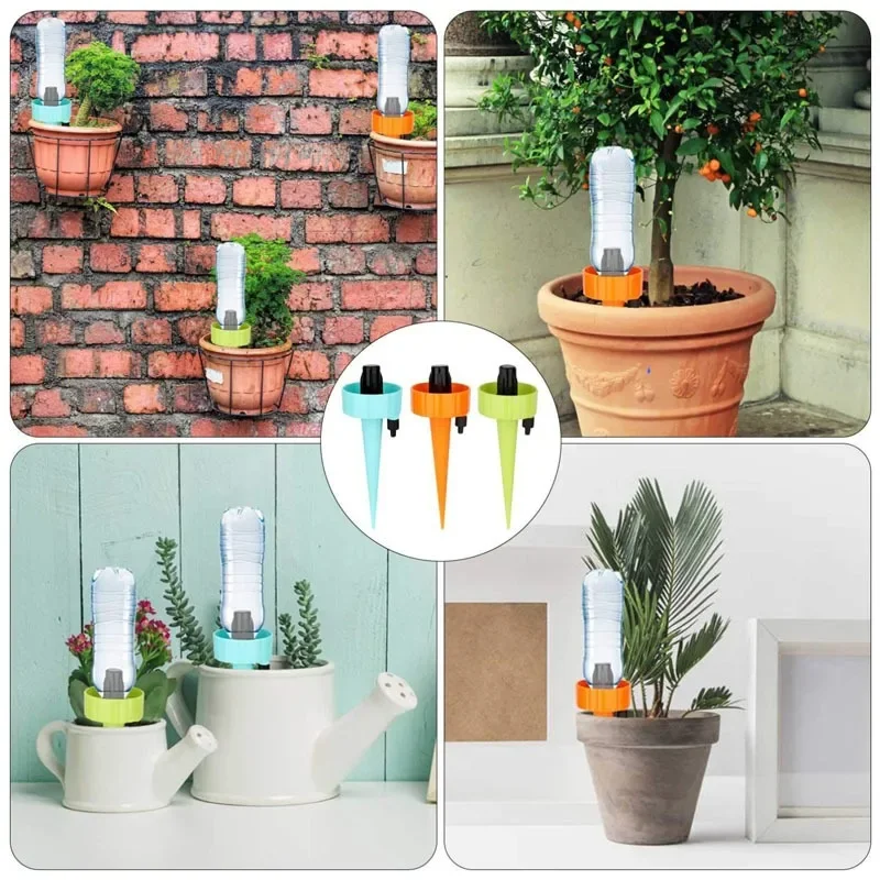 6/12pcs Self Watering Spikes for Plants Self Watering Planter Insert with Adjustable Drip Valve,Auto Plant Watering Devices