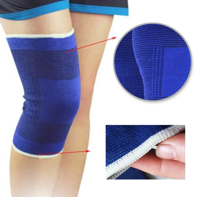 Brace Elastic Muscle Support Compression Sleeve Sport Pain Relief Blue Outdoor Kneepad