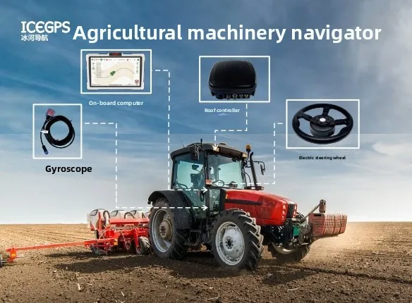 ICEGPS Agricultural Machinery Navigator | Agricultural Driving Assistance Equipment with Satellite Autonomous Driving