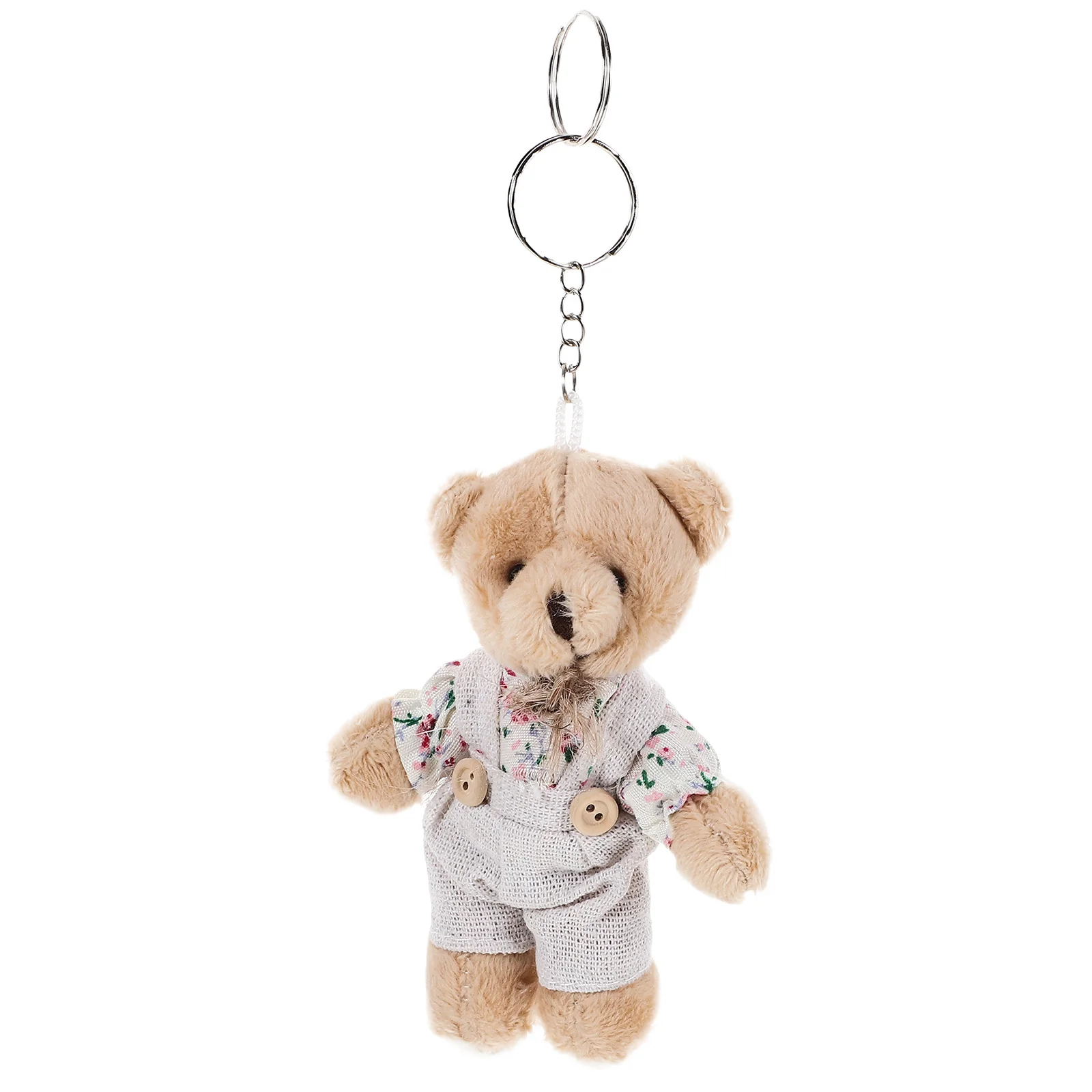 

1Pcs Mini Backpack Charm Cute Bear Design Keychain for Bag Car Key Hanging Decoration Stuffed Animal Style Accessory