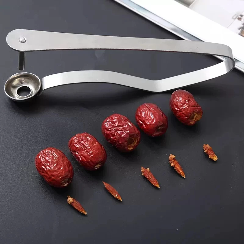 1/2PCS Stainless Steel Cherry Pitter Multifunctional Jujube Corer Fruit Core Remover Enucleator Household Kitchen Gadget
