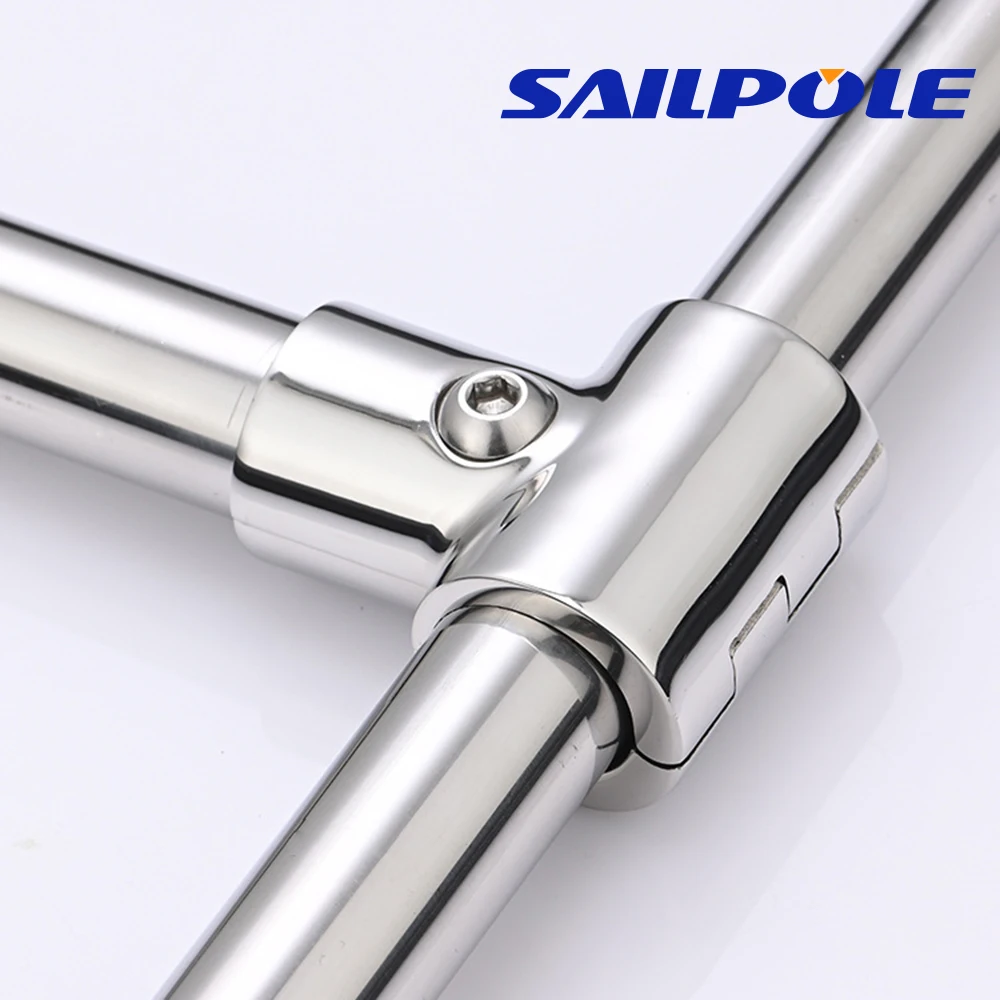 32 mm Innendurchmesser, 316 Edelstahl, T-Stück, Kreuz, 3/4-Wege-Verbindung, korrosionsbeständig, Handlauf-Armaturen für Boote