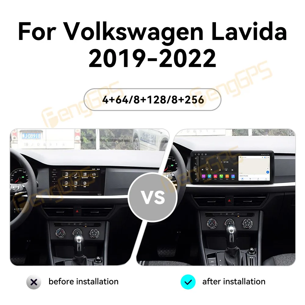 Car Radio Ultra-thin Screen For Volkswagen Lavida 2019-2022 Android 13 Multimedia Player Stereo Carplay Auto GPS Navi Host BT 4G