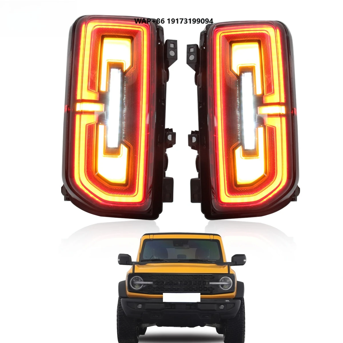 

New Style LED Car Tail Light Lamp Part for-Ford Bronco 2021 2022 Taillight Taillamp Back Lamp Back Light