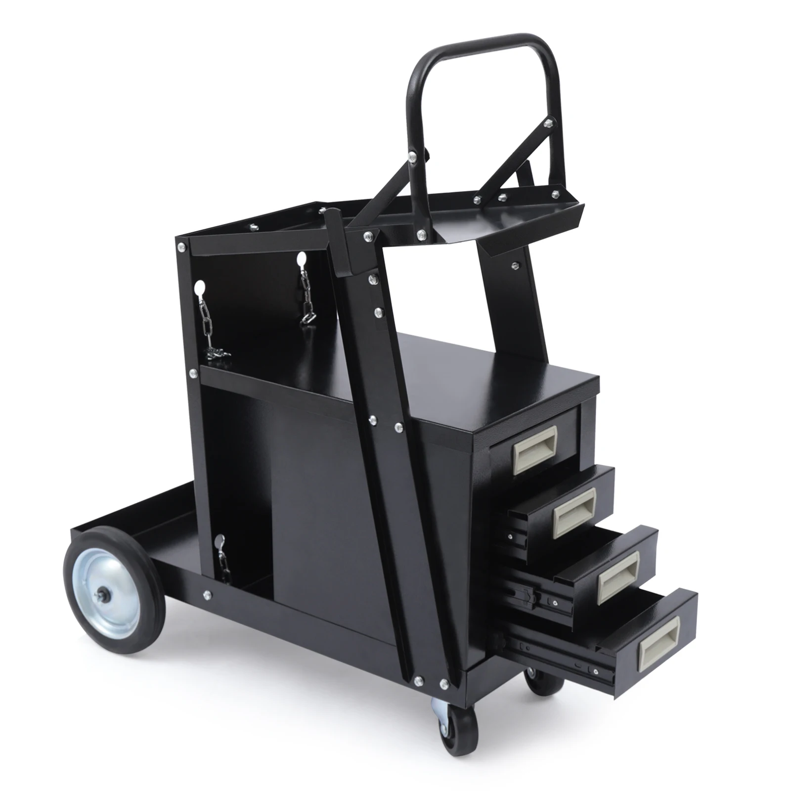 Rolling Welding Cart with 4 Drawers Wheels and Tank Storage for Welder and Plasma Cutter