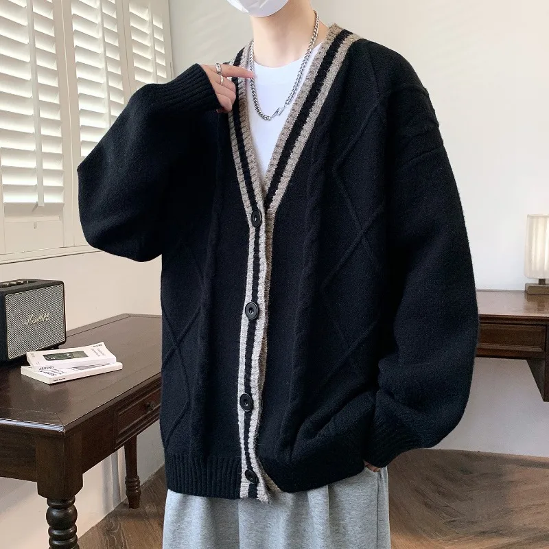 

Autumn and Winter British Loose Commuting Knitted Cardigan Retro Warm Sweater Jacket Top