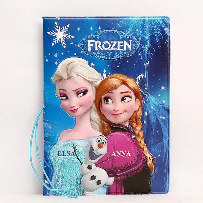 Disney Cute Cartoon PU Passport Cover Stitch Frozen 2 Mickey Winnie Print Girls Boys ID Card Holder Travel Ticket Passport Case