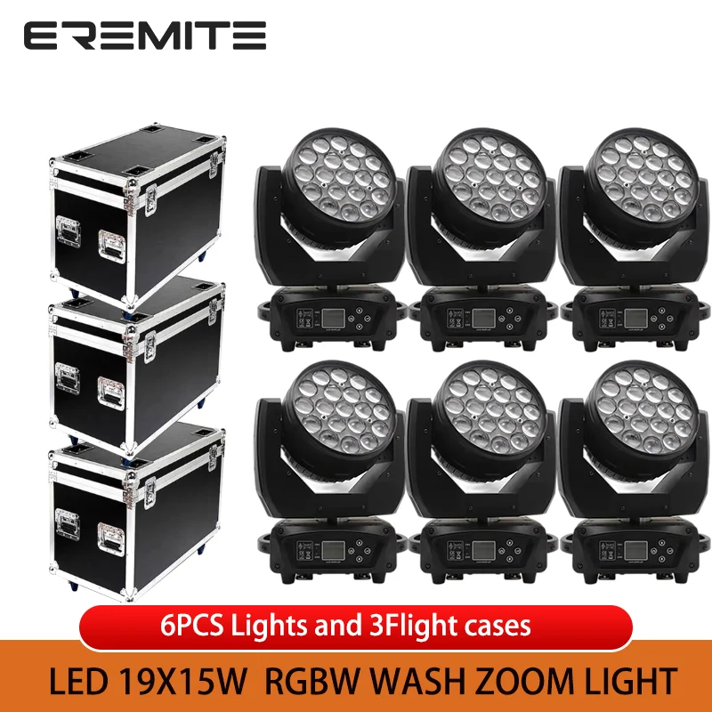 0Tax Freeshipping LED 19x15W RGBW Wash Zoom DMX512 Moving Head Stage Light Effects Christmas Professional DJ Bar Disco Party