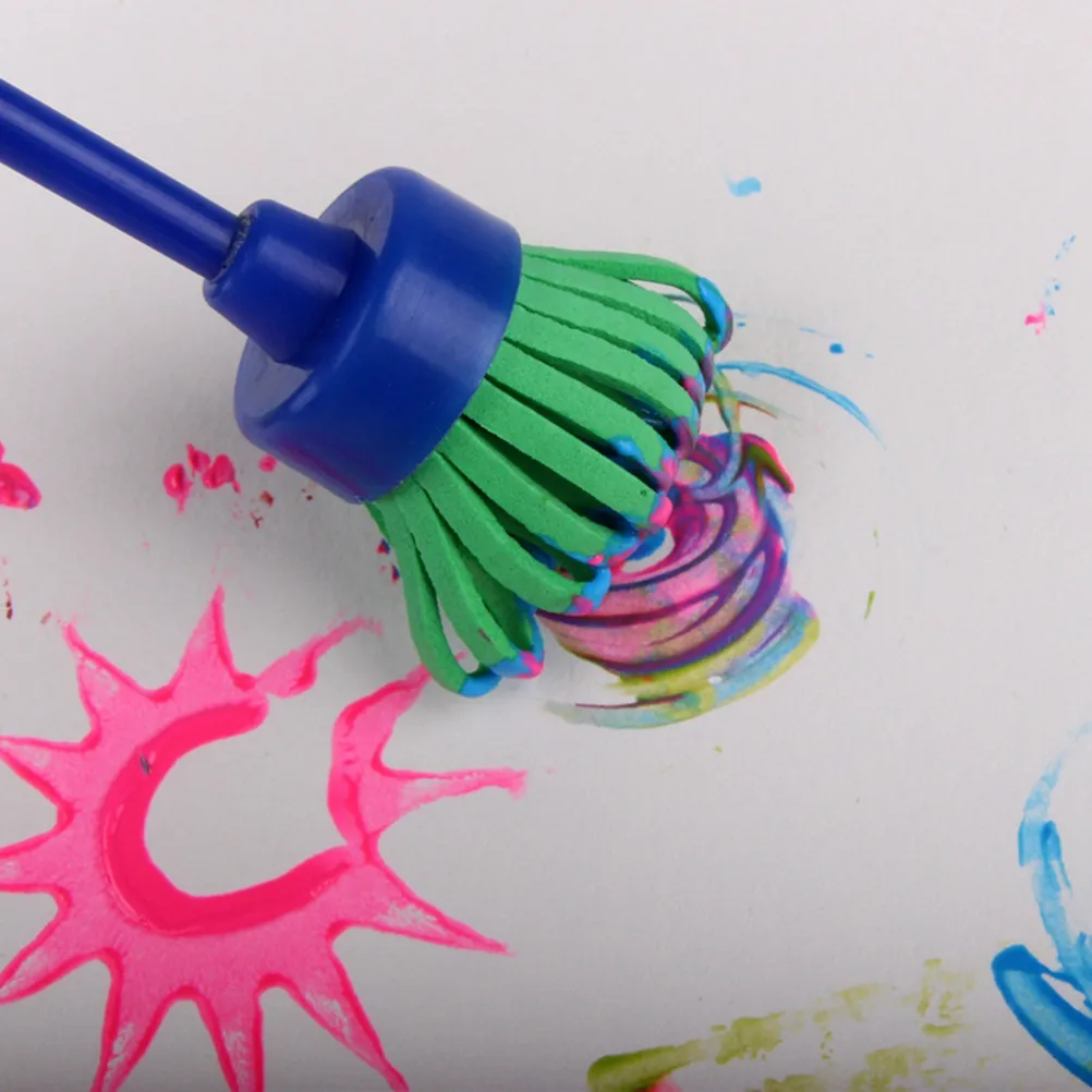 4Pcs Sponge Painting Rollers Mini Paint Brush Set Premium Durable Art Graffiti Drawing Painting Tools Paint Roller