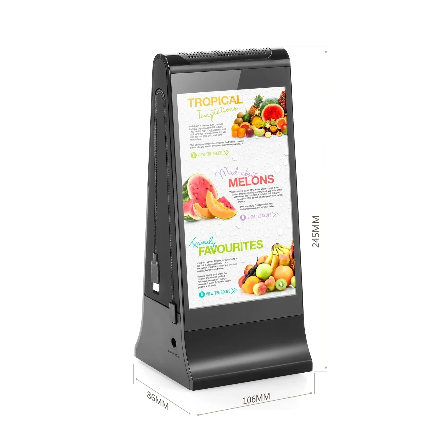 868SD Android Tablet Digital Restaurant Menu Call Double Side Board Indoor Touch Order Screen Video Media Ad Display Advertising