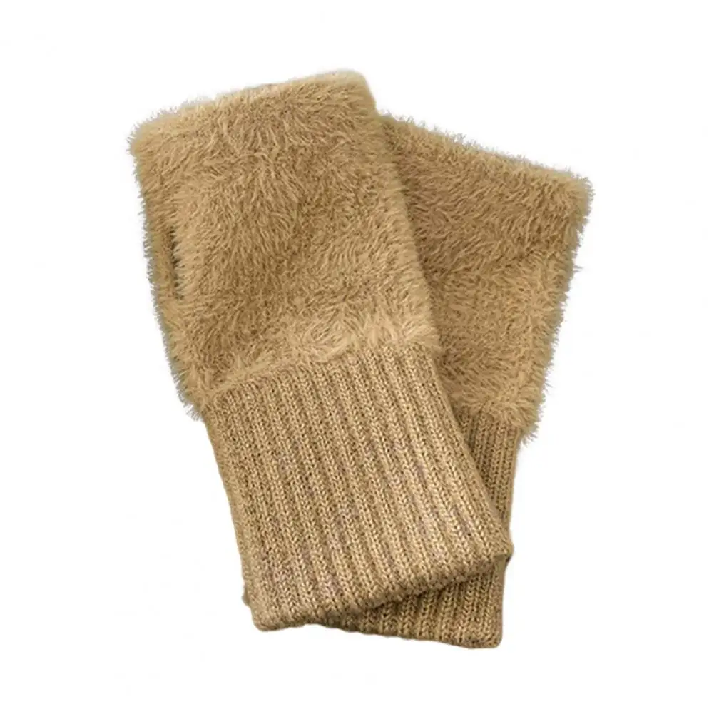 Non-slip Gloves Women's Winter Cycling Gloves with Plush Warmth Non-slip Grip for Cold Weather Riding Elastic for Windproof