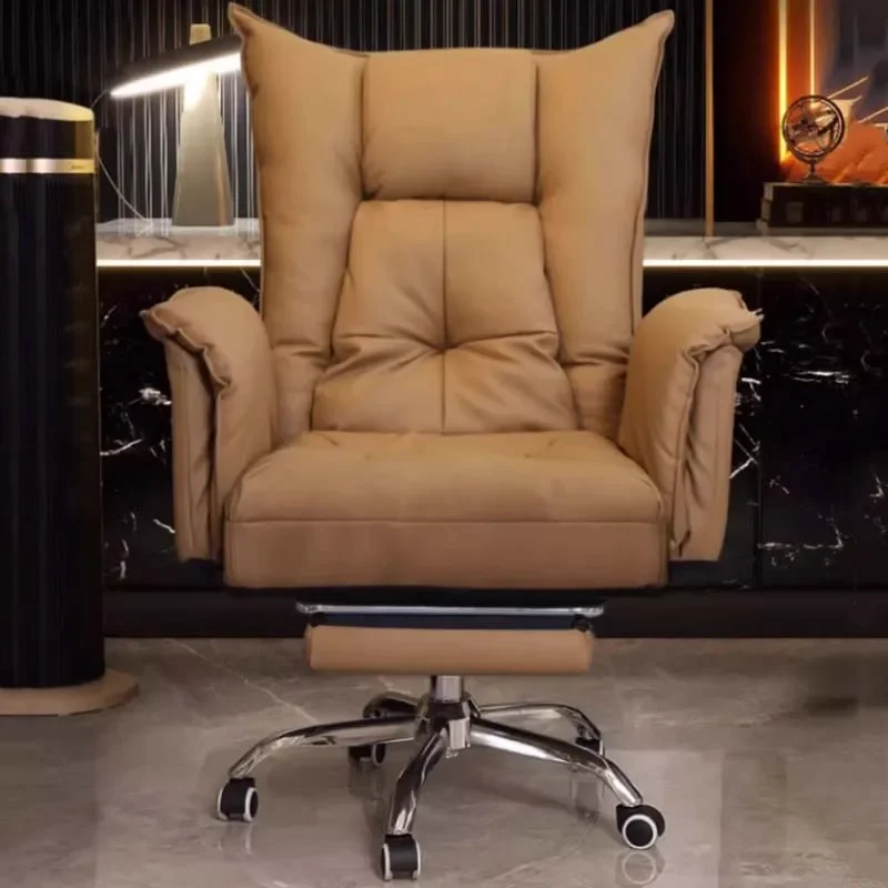 

Comfortable Wheel Chair Rotating Armrest Modern Designer Chair Ergonomic Recliner Rolling Cadeira De Escritorio Office Furniture