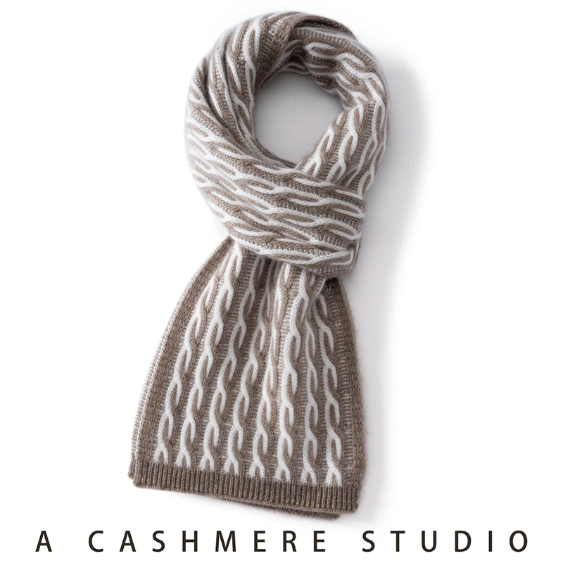 

Высокое качество, 100% чистый кашемир, цветные блокированные женские витые цветы, осенне-зимний модный универсальный теплый шарф 160*20