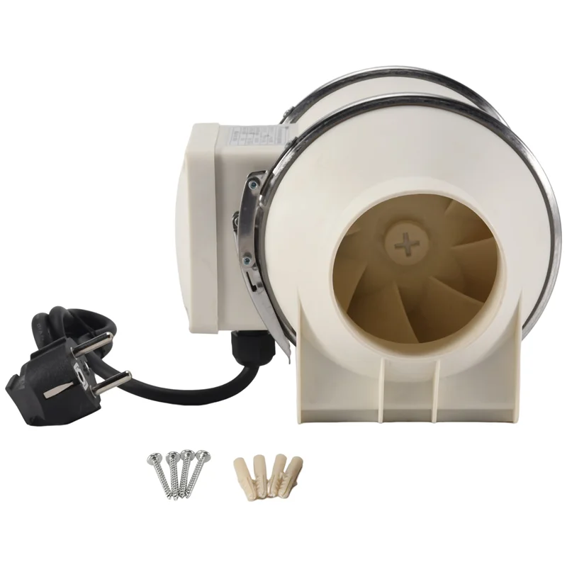 GOOD-35W Tubo del bagno Condotto Ventilatore Sfiato Sala di scarico Ventilatore in linea Cucina Diffusore d'aria Ventilatore per condotto Coltiva Tenda Ventilatore Spina UE