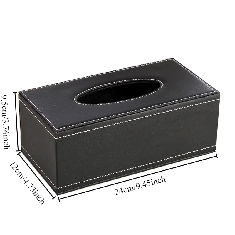 1PC Large Size Leather Paper Drawer Living Room Household Tissue Box Creative PU Napkin Papers Box Car Mounted Tissue Paper Boxs