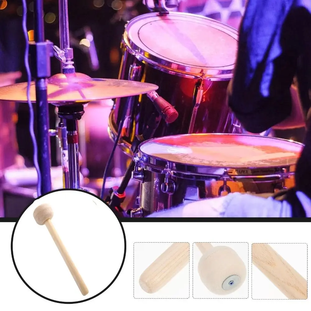 Professional Marching Marching Drums Stick Musical Instrument Parts Wooden Long Handle Gong Mallets Drum Hammer