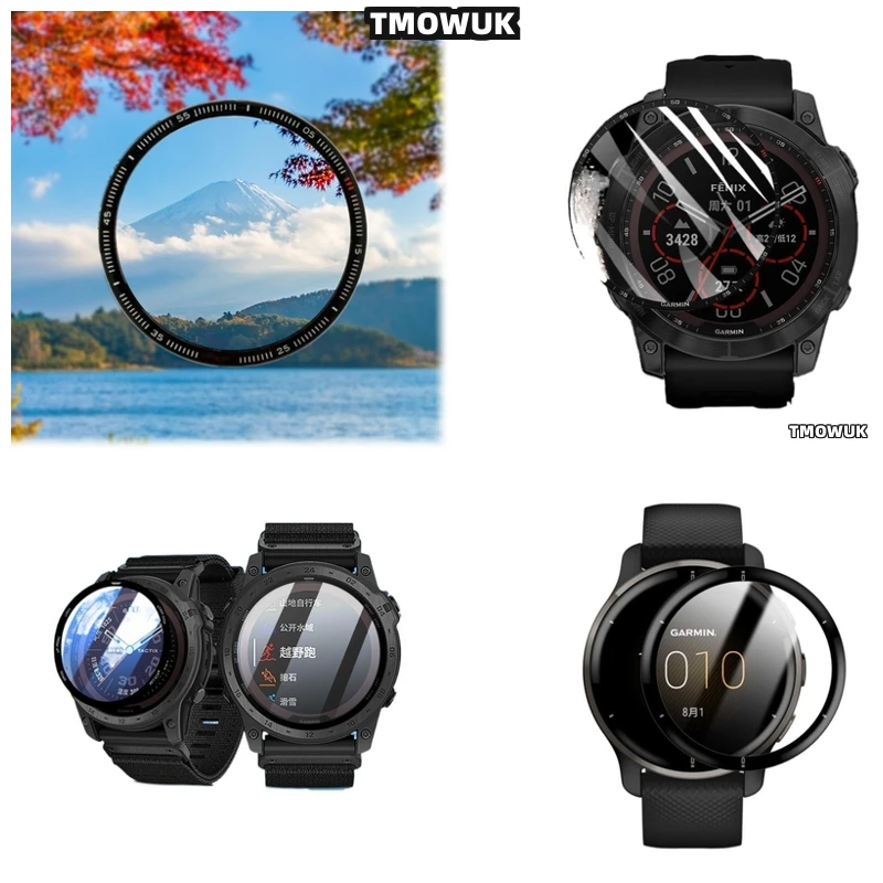

For Garmin Fenix 6 7 8 7X 6X 7S 47mm 51mm - Soft 3D Curved Anti-Scratch PMMA Screen Protector - Full Cover