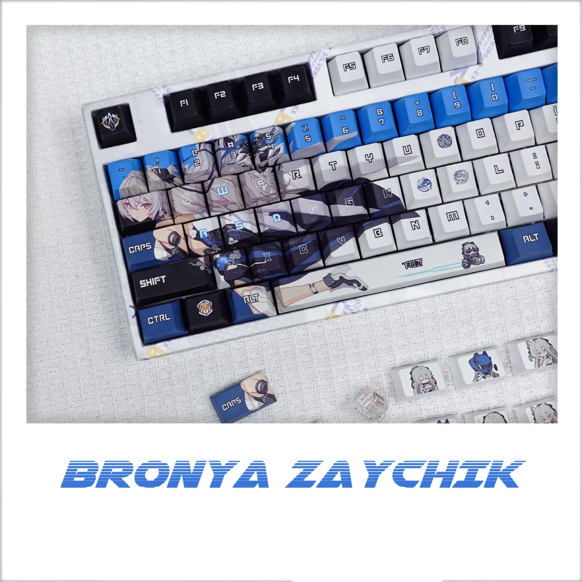 Imagem -04 - Varmilo-teclado Mecânico sem Fio Personalizado com Luz de Fundo Rgb Honkai Impact Bronya Herrscher da Razão