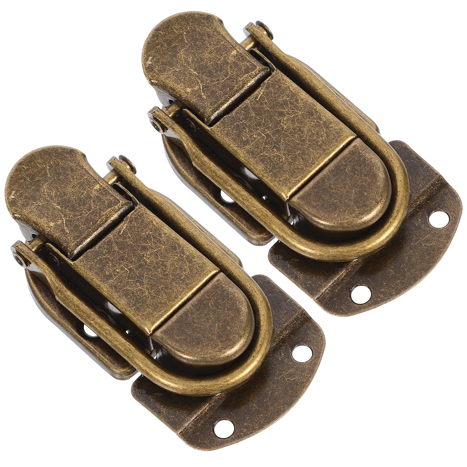 

2 Pcs Makeup Box Lock Buckle Hook Hardware Chest Latches Chinese Door Self-locking
