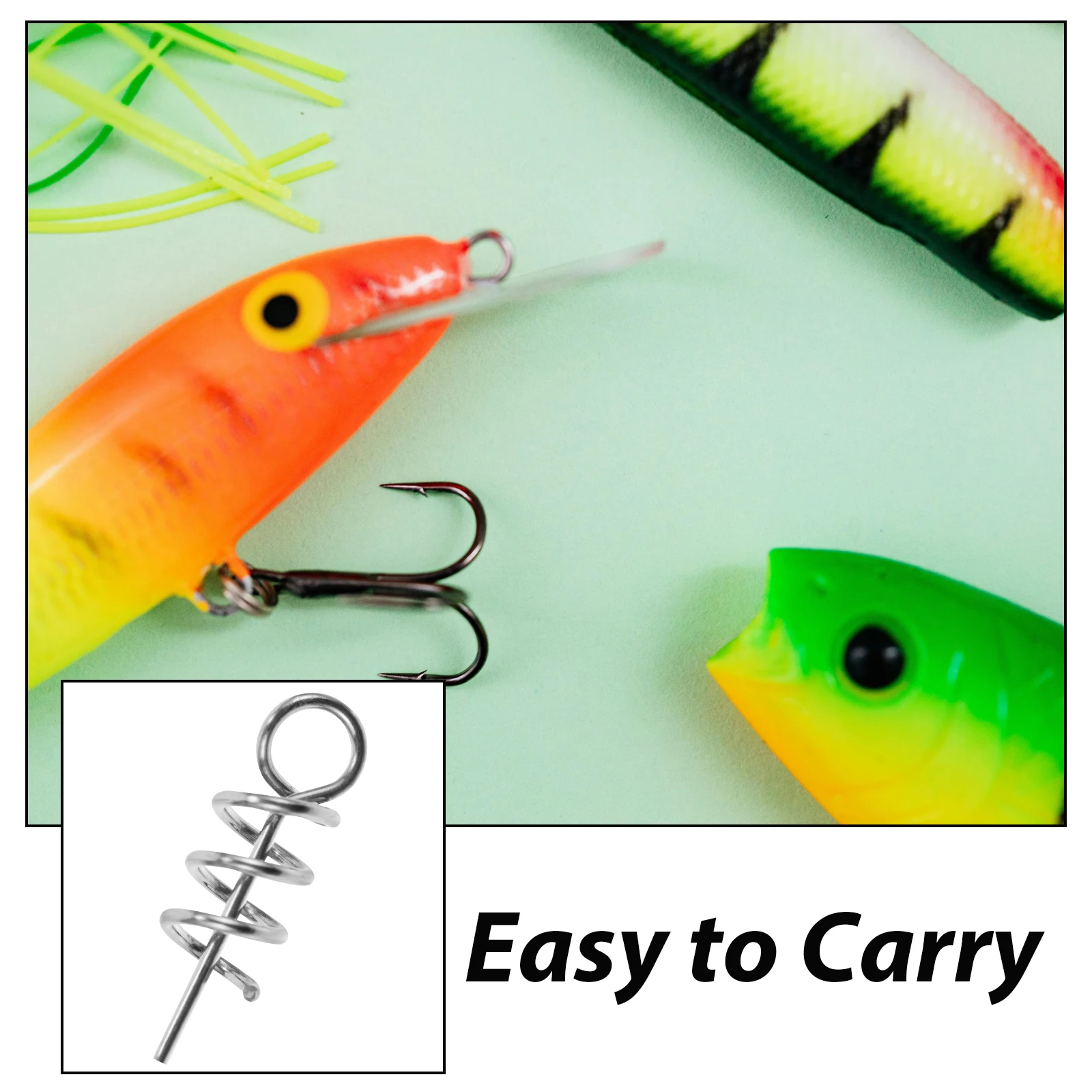 

50pcs Fishing Latch Pin for Bass Worm Hooks Bait Spring Lock Crank Lure Parts Reduce Wire Wear Lightweight Anti Rust Easy