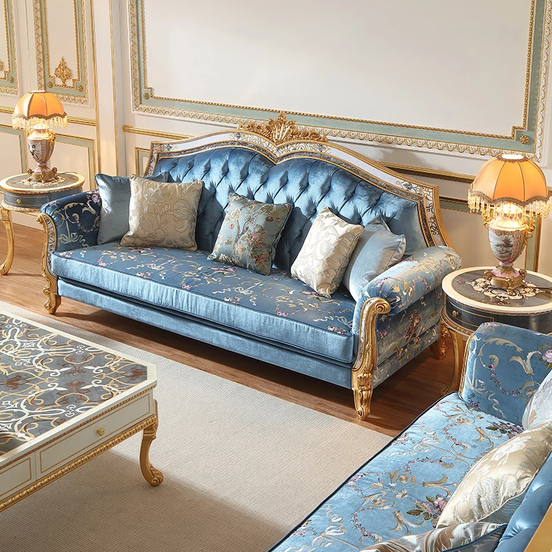 Bedroom Classic Sofas Cushion Comfortable Double Couples Sofas Relaxing Elegant Luxury Lounge Designer Muebles Hotel Furniture