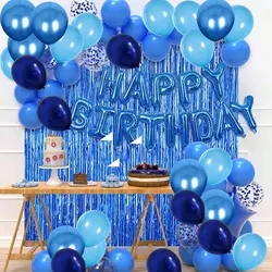    생일, 결혼식, 성별 공개, 독신 파티, 가족 상봉을 위한 파란색 및 기타 색상 라텍스 풍선 아치 세트 30개