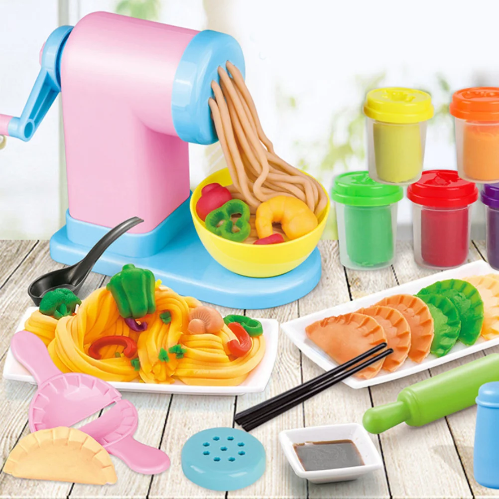 1 Zestaw Maszynki do Plasteliny Pasta 3D Kolorowa Masa do Modelowania Zestaw do Tworzenia Makaronu dla Dzieci Kreatywny Edukacyjny Nowatorski Zabawny