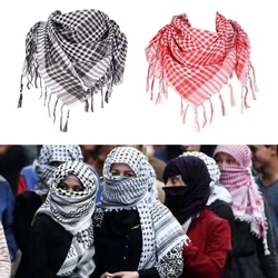New Multiuse Arafat Hijab Scarf Tassels Shawl Bandana Adult Desert Arab Shemagh Headscarf Arabian Dubai Saudi Head Covering