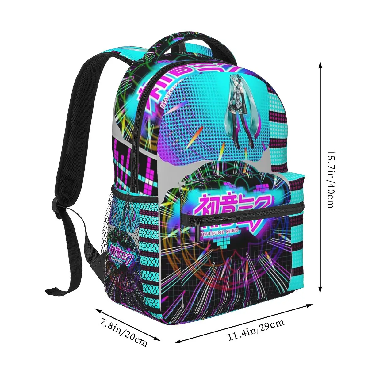 Hatsune Miku Backpacks Boys Girls Bookbag Students School Bags Cartoon Laptop Rucksack Shoulder Bag Large Capacity