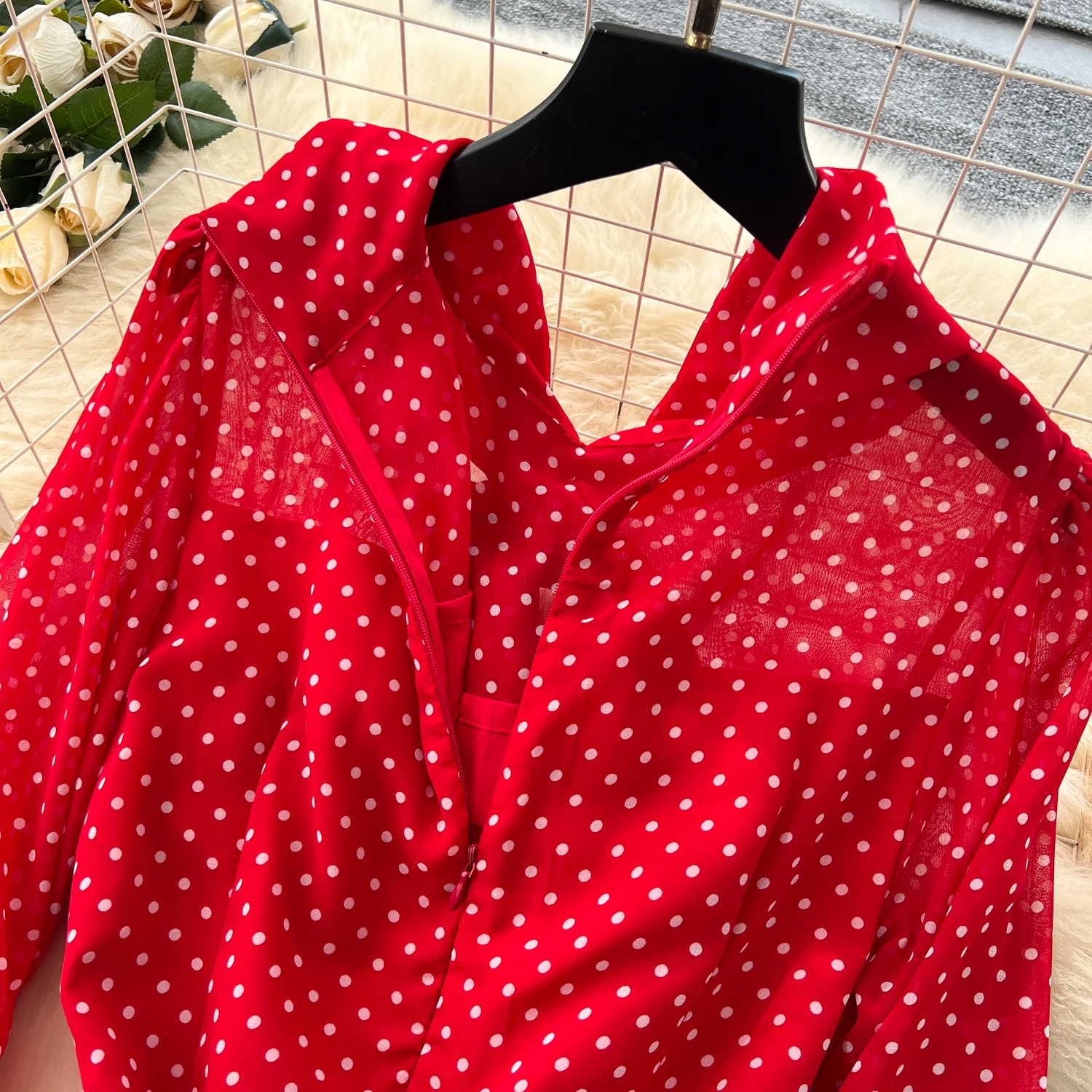 Chic vintage farfalla a pois sottile Elegante fata moda coreana Boho Vestito estivo abbigliamento donna Abito lungo