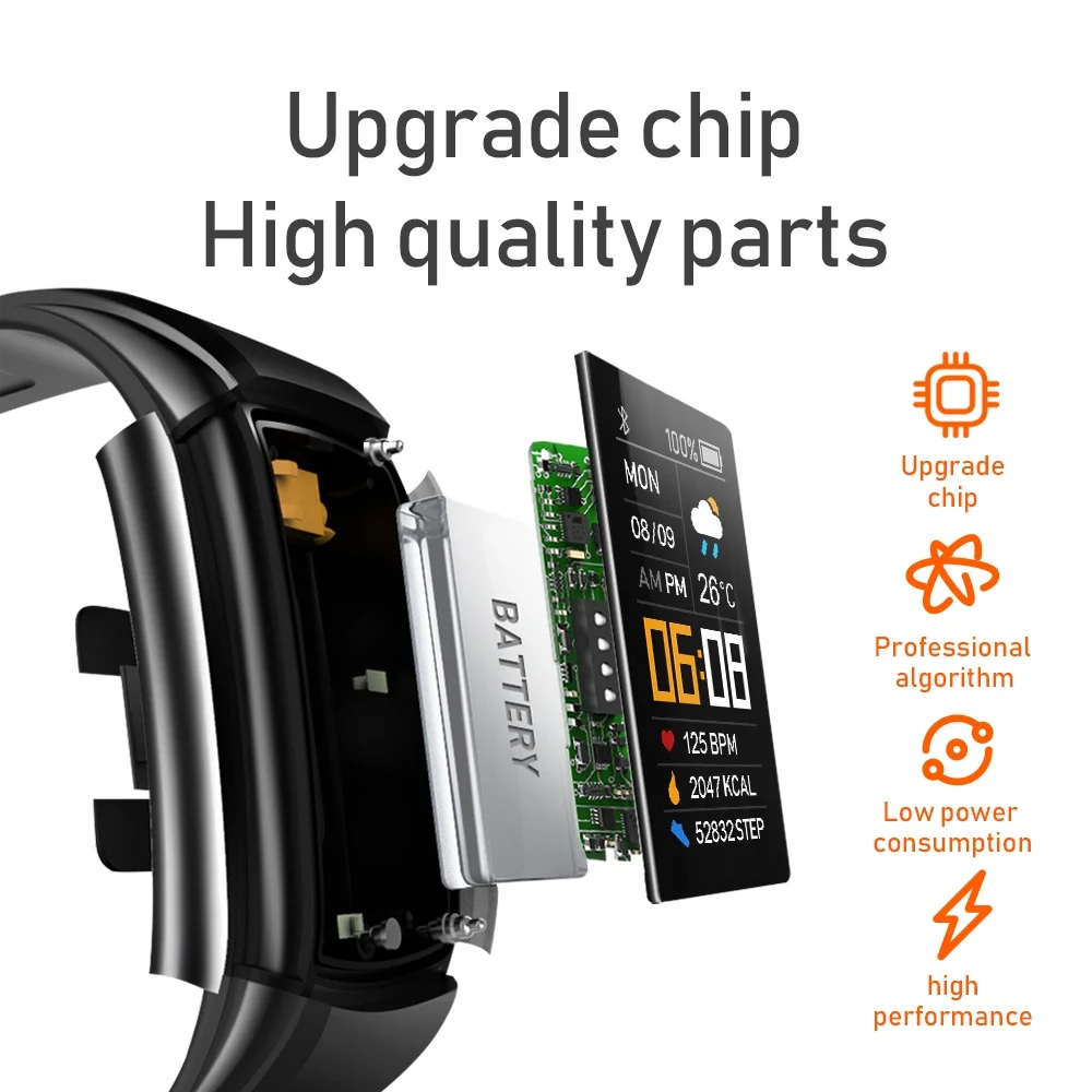 C5S Smart Wristband Fitness Tracker Bracelet Fit Men Women Kid Smartwatch Sport Waterproof Connected Heart Rate Smart Watch Band