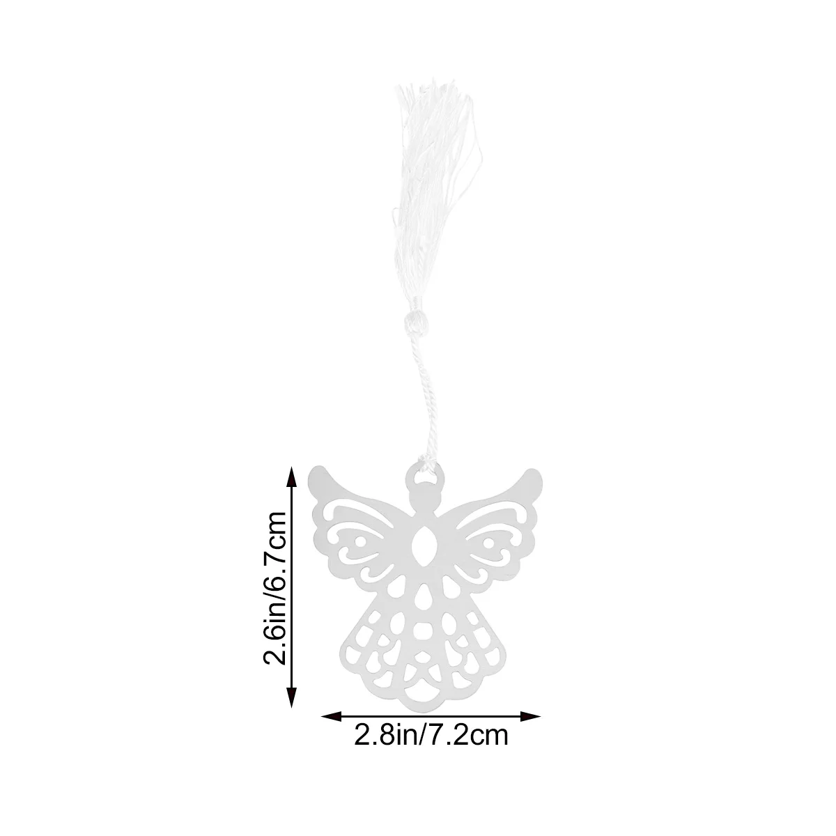 6 قطعة الإشارات الملاك المعدنية الفضة 7.1X6.6 سنتيمتر هدية ملهمة للقراء المرجعية شرابة مجموعة لصالح شكل الزخرفية #3