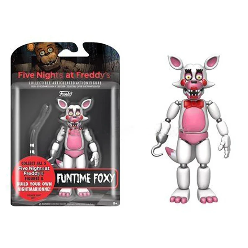 14 cm FNAF Figuren Nightmare Freddy Bonnie Foxy Chica Actionfigur Bewegliche Blacklight Freddy Frostbe Sammlung Spielzeug
