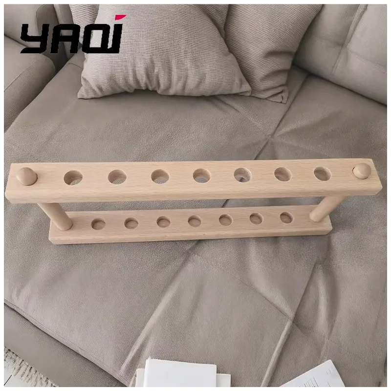 YAQI New Toshevet Beech Wood Razor Stand For Safety Razors Wet Shave Tools Best Gift for Men Mens Grooming Tools