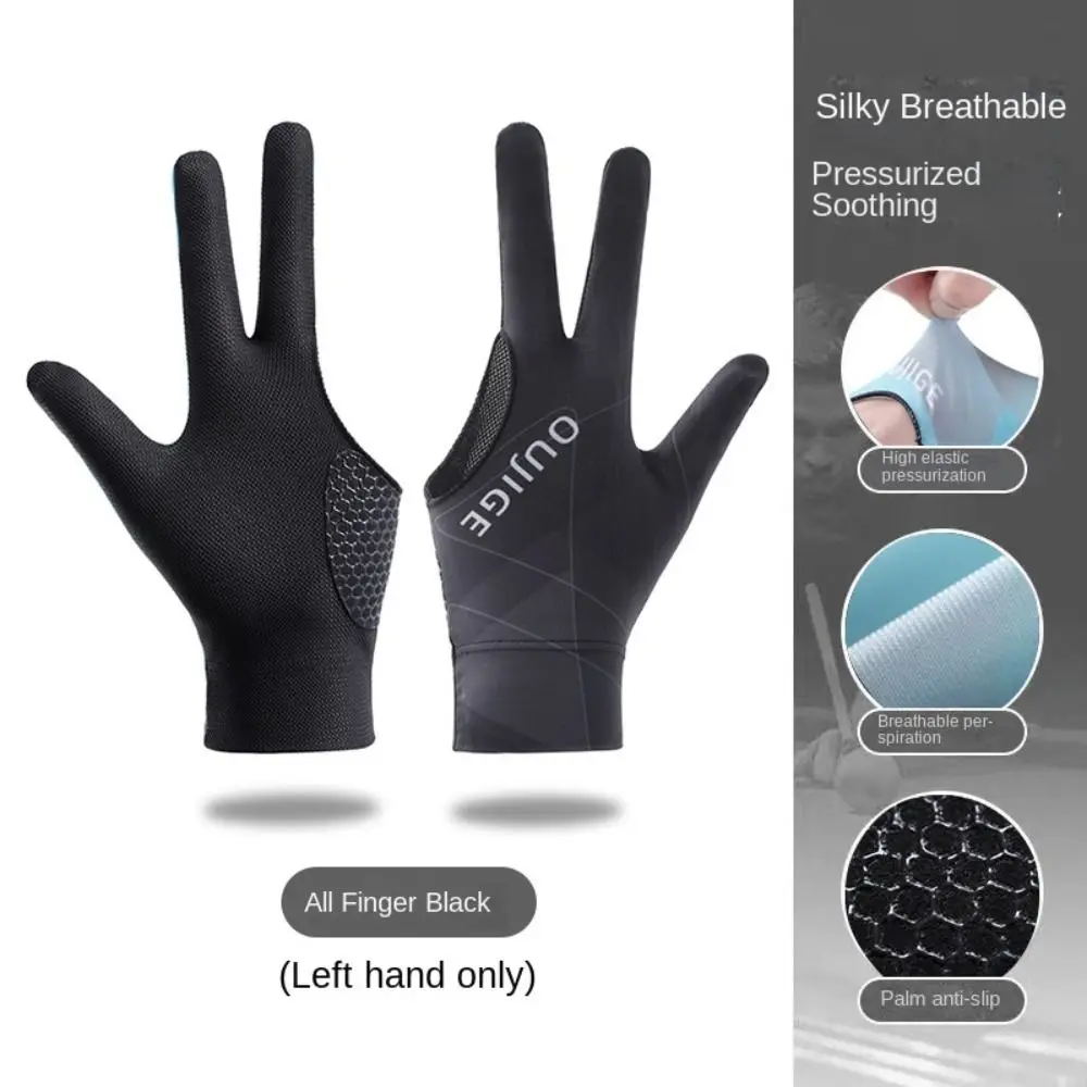 

Left and Right Hand Billiards Glove Elastic Non Slip Three Fingers Glove Breathable Billiard Training Gloves Fitness Accessories