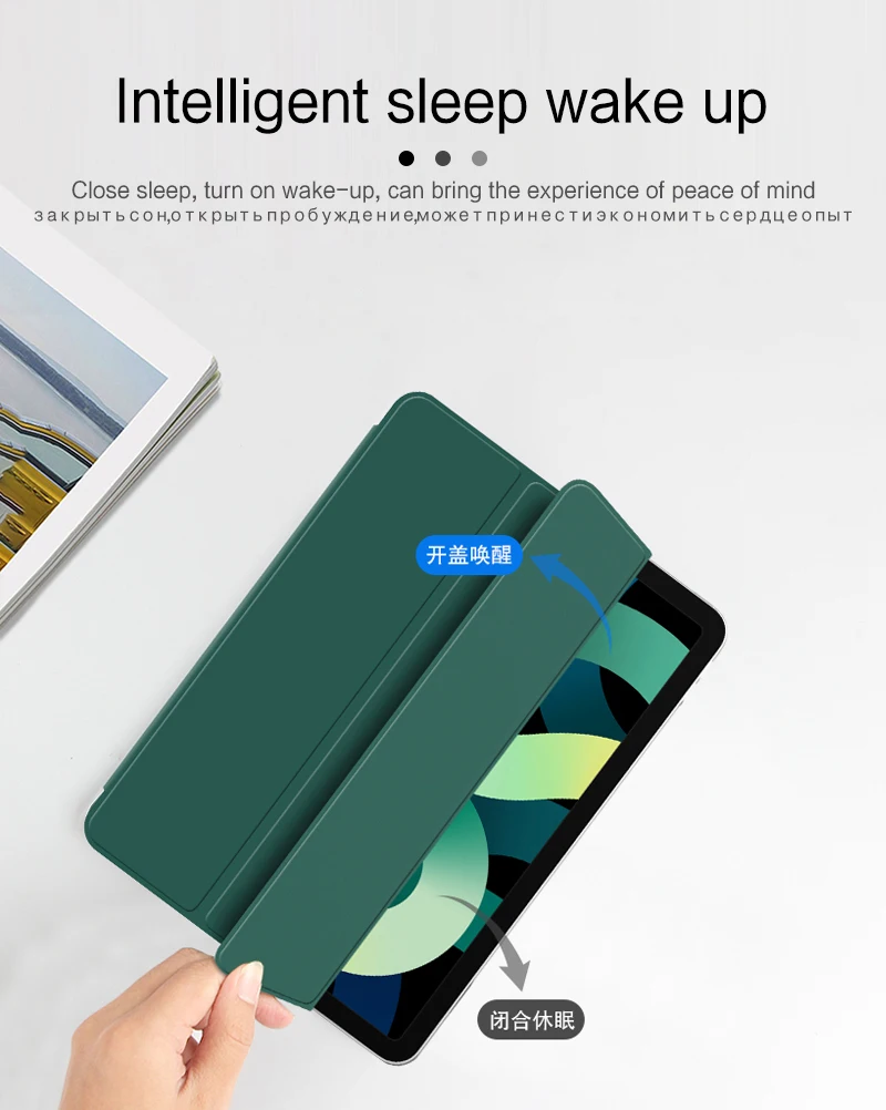 AJIUYU Smart Folio for iPad 10th Generation Case 2022 M2 iPad Air 5 4 Case 2020 Pro 11 12.9 4th Funda 2021 Mini 6 Magnetic Case